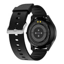 DT55 1.3 inch Round Touch Always-on Screen Smart Watch, Support Heart Rate Monitoring / Sleep Monitoring / Pedometer / Calories, Silicone Strap(Black)