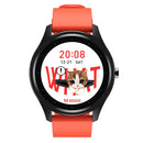 DT55 1.3 inch Round Touch Always-on Screen Smart Watch, Support Heart Rate Monitoring / Sleep Monitoring / Pedometer / Calories, Silicone Strap(Orange)