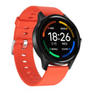 DT55 1.3 inch Round Touch Always-on Screen Smart Watch, Support Heart Rate Monitoring / Sleep Monitoring / Pedometer / Calories, Silicone Strap(Orange)