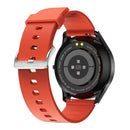 DT55 1.3 inch Round Touch Always-on Screen Smart Watch, Support Heart Rate Monitoring / Sleep Monitoring / Pedometer / Calories, Silicone Strap(Orange)