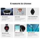 DT55 1.3 inch Round Touch Always-on Screen Smart Watch, Support Heart Rate Monitoring / Sleep Monitoring / Pedometer / Calories, Silicone Strap(Blue)