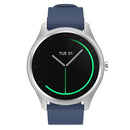 DT55 1.3 inch Round Touch Always-on Screen Smart Watch, Support Heart Rate Monitoring / Sleep Monitoring / Pedometer / Calories, Silicone Strap(Blue)
