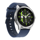 DT55 1.3 inch Round Touch Always-on Screen Smart Watch, Support Heart Rate Monitoring / Sleep Monitoring / Pedometer / Calories, Silicone Strap(Blue)