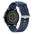 DT55 1.3 inch Round Touch Always-on Screen Smart Watch, Support Heart Rate Monitoring / Sleep Monitoring / Pedometer / Calories, Silicone Strap(Blue)