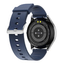 DT55 1.3 inch Round Touch Always-on Screen Smart Watch, Support Heart Rate Monitoring / Sleep Monitoring / Pedometer / Calories, Silicone Strap(Blue)