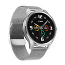 DT55 1.3 inch Round Touch Always-on Screen Smart Watch, Support Heart Rate Monitoring / Sleep Monitoring / Pedometer / Calories, steel belt(Silver)
