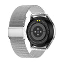 DT55 1.3 inch Round Touch Always-on Screen Smart Watch, Support Heart Rate Monitoring / Sleep Monitoring / Pedometer / Calories, steel belt(Silver)