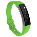 Solid Color Silicone Watch Band for FITBIT Alta / HR, Size: L(Green)