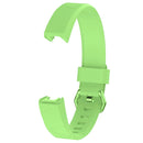 Solid Color Silicone Watch Band for FITBIT Alta / HR, Size: L(Cyan)