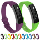 Solid Color Silicone Watch Band for FITBIT Alta / HR, Size: L(Sea Blue)