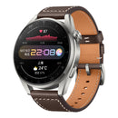 Original Huawei Watch 3 Pro 48mm GLL-AL01 1.43 inch AMOLED Touch Screen Bluetooth 5.2 5ATM Waterproof, Support Sleep Monitoring / Body Temperature Monitoring / eSIM Independent Call / NFC Payment (Fashion Brown Leather Strap)