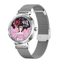 KC06 Women Menstrual Period Smart Watch Bracelet, Blood Pressure / Heart Rate Monitoring, Steel Strap(Silver)