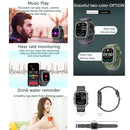 KR06 Waterproof Pedometer Sport Smart Watch, Support Heart Rate / Blood Pressure Monitoring / BT Calling(Green)