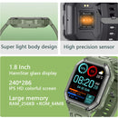 KR06 Waterproof Pedometer Sport Smart Watch, Support Heart Rate / Blood Pressure Monitoring / BT Calling(Green)
