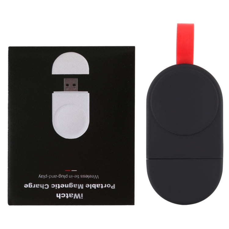 Universal Portable Magnetic Wireless Charger for Apple Watch Series 5 & 4 & 3 & 2 & 1 (Black)