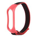 Smart Watch Nylon Woven Watch Band for Xiaomi Mi Band 3 / 4(Red Black)