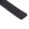For Huawei Smart Watch Hidden Butterfly Buckle 3 Beads Stainless Steel Watchband(Black)