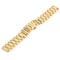 For Huawei Smart Watch Hidden Butterfly Buckle 3 Beads Stainless Steel Watchband(Gold)