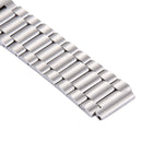 For Huawei Smart Watch Hidden Butterfly Buckle 3 Beads Stainless Steel Watchband(Silver)