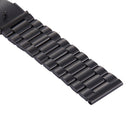 For Fitbit Blaze Smart Watch Butterfly Buckle 3 Beads Stainless Steel Watchband(Black)