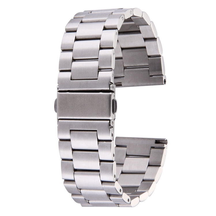 For Fitbit Blaze Smart Watch Butterfly Buckle 3 Beads Stainless Steel Watchband(Silver)