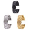 For Fitbit Blaze Smart Watch Butterfly Buckle 3 Beads Stainless Steel Watchband(Black)