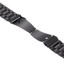 For Samsung Gear S2 Classic Smart Watch Butterfly Buckle 3 Beads Stainless Steel Watchband(Black)