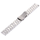 For Samsung Gear S2 Classic Smart Watch Butterfly Buckle 3 Beads Stainless Steel Watchband(Silver)