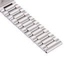 For Samsung Gear S2 Classic Smart Watch Butterfly Buckle 3 Beads Stainless Steel Watchband(Silver)
