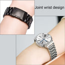 For Samsung Gear S2 Classic Smart Watch Butterfly Buckle 3 Beads Stainless Steel Watchband(Silver)