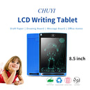 CHUYI Portable 8.5 inch LCD Writing Tablet Drawing Graffiti Electronic Handwriting Pad Message Graphics Board Draft Paper with Writing Pen, CE / FCC / RoHS Certificated(Black)