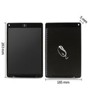 CHUYI Portable 12 inch LCD Writing Tablet Drawing Graffiti Electronic Handwriting Pad Message Graphics Board Draft Paper with Writing Pen, CE / FCC / RoHS Certificated(Black)