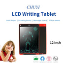 CHUYI Portable 12 inch LCD Writing Tablet Drawing Graffiti Electronic Handwriting Pad Message Graphics Board Draft Paper with Writing Pen, CE / FCC / RoHS Certificated(Black)