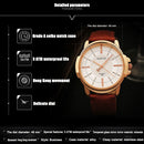 358 YAZOLE Men Fashion Business Waterproof Leather Band Quartz Wrist Watch(Black)