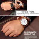 358 YAZOLE Men Fashion Business Waterproof Leather Band Quartz Wrist Watch(Black)