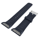 Solid Color Leather Watch Band for Galaxy Gear Fit2 R360 (Grey)