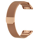 For Garmin Fenix 7X Milanese Watch Band (Rose Gold)