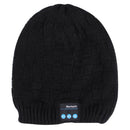 Square Textured Knitted Bluetooth Headset Warm Winter Hat with Mic for Boy & Girl & Adults(Black)