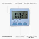 Kitchen Timer 24 Hours Digital Alarm Clock LCD Screen Magnetic Backing for Cooking Baking(Black)