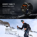 KOSPET TANK T1 1.32 inch Screen 5ATM & IP69K Waterproof Smart Watch, Support Bluetooth, Heart Rate Monitor, Blood Oxygen Monitor, Sleep Monitoring(Silver)