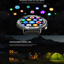 KOSPET TANK T1 1.32 inch Screen 5ATM & IP69K Waterproof Smart Watch, Support Bluetooth, Heart Rate Monitor, Blood Oxygen Monitor, Sleep Monitoring(Black)