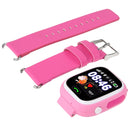 OBTNL B11 GSM GPRS GPS Locator Anti-Lost Smart Watch Tracker for iOS / Android, Leather or Plastic Band Random Delivery(Pink)