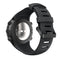 For Sunnto Core Series Square Steel Buckle Silicone TPU Watch Band(Black)
