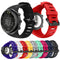 For Sunnto Core Series Square Steel Buckle Silicone TPU Watch Band(Black)