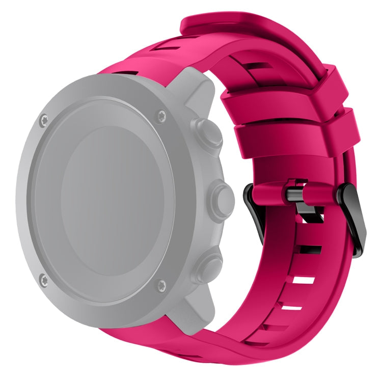 For Suunto Ambit3 Vertical Silicone Watch Band, Width: 24mm(Magenta)