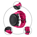 For Suunto Ambit3 Vertical Silicone Watch Band, Width: 24mm(Magenta)