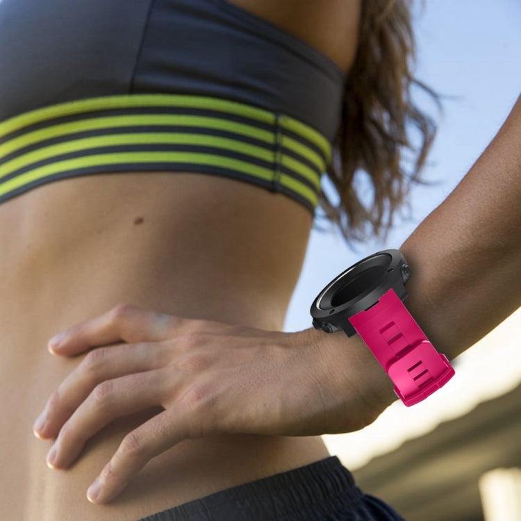 For Suunto Ambit3 Vertical Silicone Watch Band, Width: 24mm(Magenta)