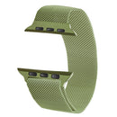 Milanese Loop Magnetic Stainless Steel Watch Band for Apple Watch Series 7 41mm / 6 & SE & 5 & 4 40mm / 3 & 2 & 1 38mm(Army Green)