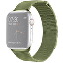 Milanese Loop Magnetic Stainless Steel Watch Band for Apple Watch Series 7 45mm / 6 & SE & 5 & 4 44mm / 3 & 2 & 1 42mm(Army Green)