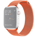 Milanese Loop Magnetic Stainless Steel Watch Band for Apple Watch Series 7 45mm / 6 & SE & 5 & 4 44mm / 3 & 2 & 1 42mm(Orange)
